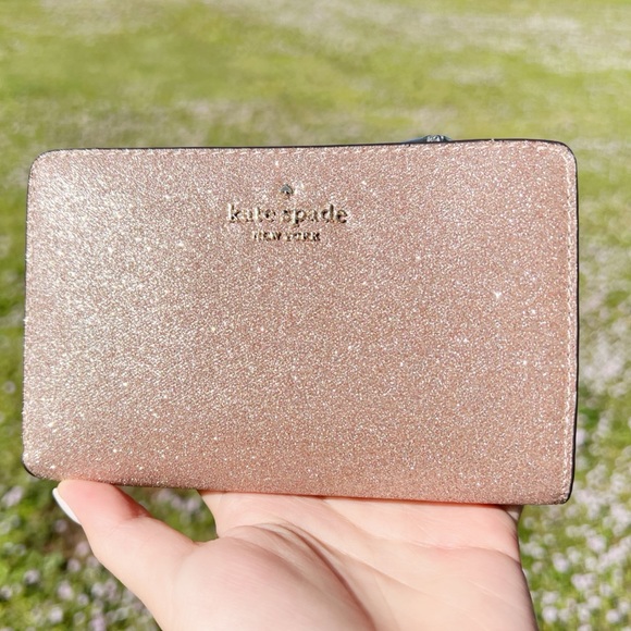 Kate Spade Giftable Boxed Medium Compact Bifold Rose Gold Wallet - Picture 2 of 6